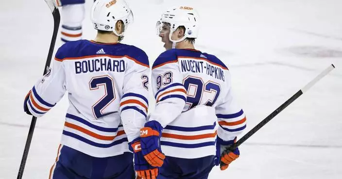 Bouchard scores tiebreaking goal in third period as Oilers beat Flames 4-2
