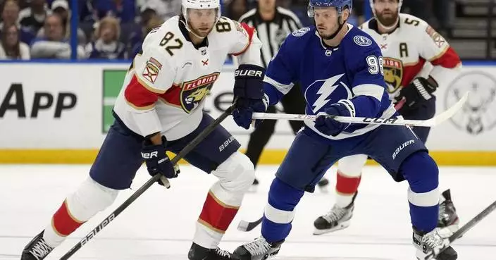 Lightning D Sergachev picks up assist as surprise addition to roster in Game 4 win vs. Panthers