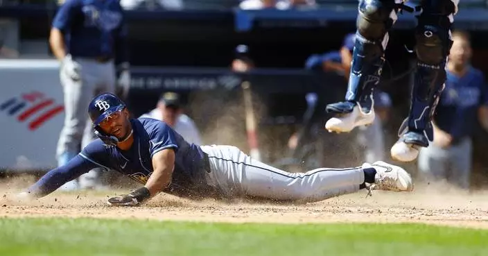 Caballero&#8217;s tiebreaking double in the 10th lifts Rays past Yankees 2-0