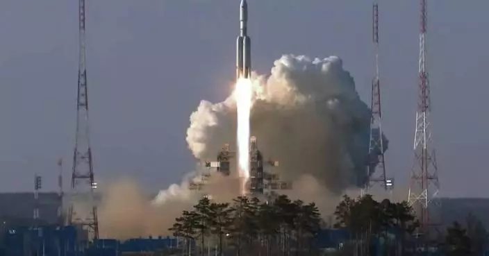 In Russia&#8217;s Far East, a new heavy-lift rocket blasts off into space after two aborted launches