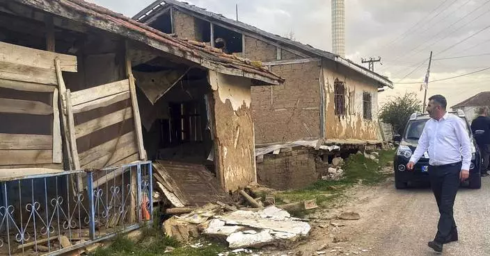 A magnitude 5.6 quake hits central Turkey, damaging some homes. No serious injuries are reported