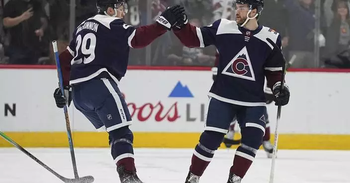 MacKinnon&#8217;s hat trick lifts Avalanche to a 5-2 win over the Wild