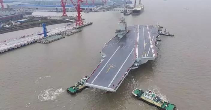 China's third aircraft carrier enters new trial phase