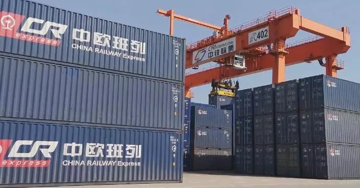 Central Chinese city runs regular freight trains to France