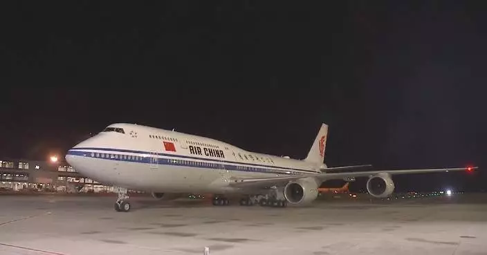 Xi's plane lands at Belgrade Nikola Tesla Airport