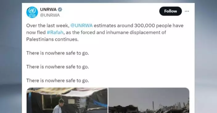 300,000 civilians flee Rafah after Israel's new evacuation order: UNRWA
