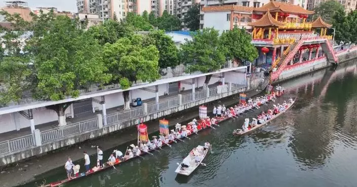 China's oldest existing dragon boat awakens from river in Guangdong