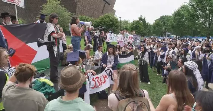 Pro-Palestinian students in US rally at George Washington University