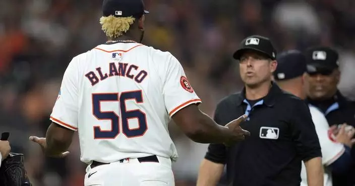 Astros starter Blanco suspended 10 games after being ejected when foreign substance found in glove