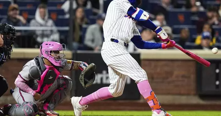 Nimmo shakes off injury, comes off bench and hits 2-run HR in 9th to lift Mets over Braves, 4-3