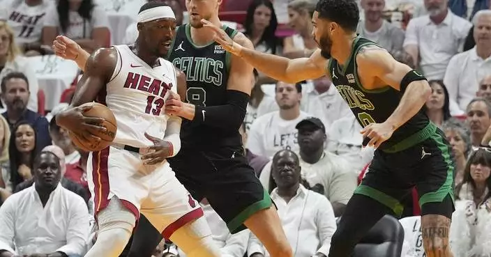 Kristaps Porzingis is out with a calf strain for Celtics' potential series clincher against Heat