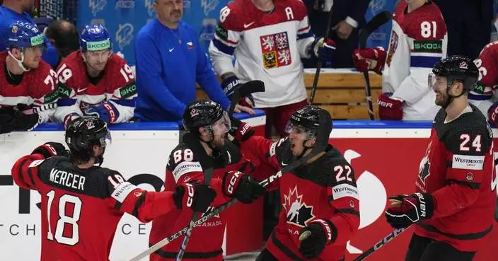 Canada beats Czech Republic 4-3 in OT at men&#8217;s hockey world championship, US tops Latvia 6-3