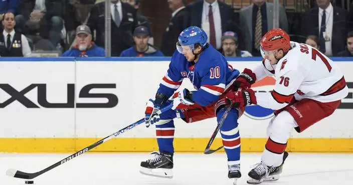 Trocheck&#8217;s power-play goal lifts Rangers to 4-3 win over Hurricanes in 2OT for 2-0 series lead