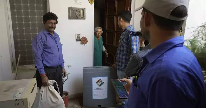 AP PHOTOS: For the first time India&#8217;s elderly and disabled are able to vote from home
