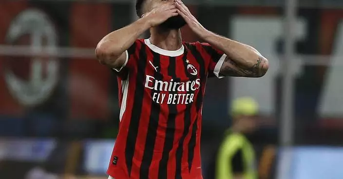 Giroud scores in his last AC Milan match on a night of farewells at San Siro