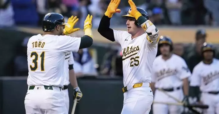 Brent Rooker's 2-run homer leads A's to fifth straight win, 3-1 over Marlins
