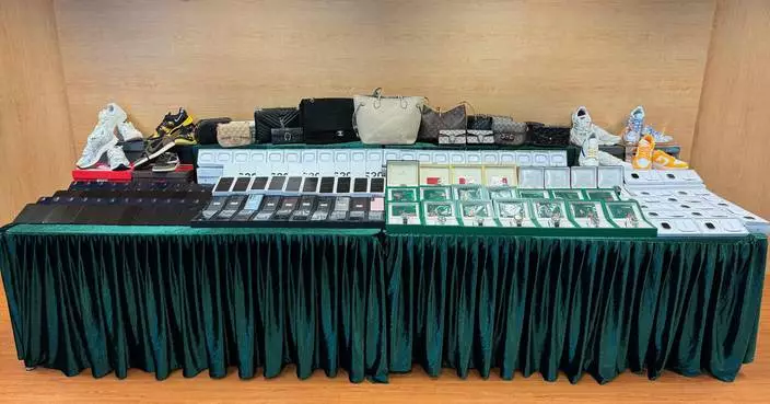 Hong Kong Customs teams up with Mainland and Macao Customs to combat cross-boundary counterfeit goods transshipment activities