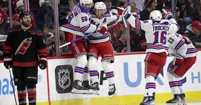 Rangers aim for sweep of Hurricanes in 2nd round of NHL playoffs