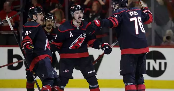 Skjei ends Carolina&#8217;s power-play woes, helps Hurricanes beat Rangers 4-3 to extend 2nd-round series