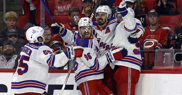 Kreider&#8217;s 3rd-period hat trick lifts Rangers into Eastern Conference Final with win over Hurricanes