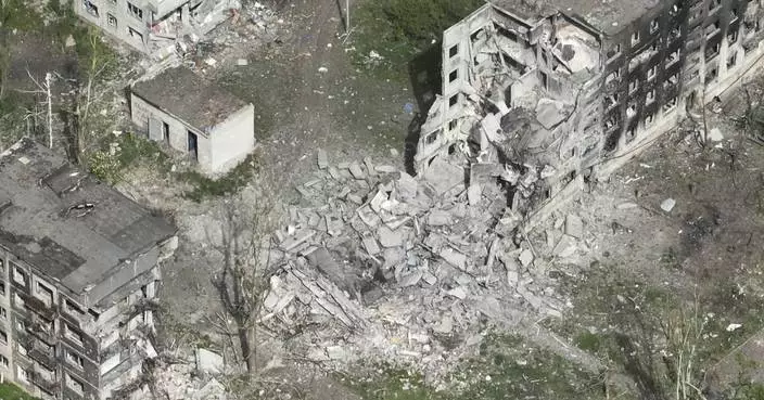 Drone footage shows devastation in Chasiv Yar, an eastern Ukrainian city Russia is assaulting