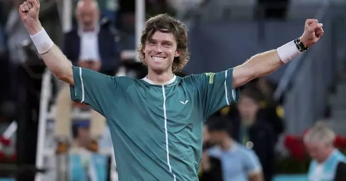 Rublev overcomes fever and praises doctors after winning Madrid Open for the 1st time