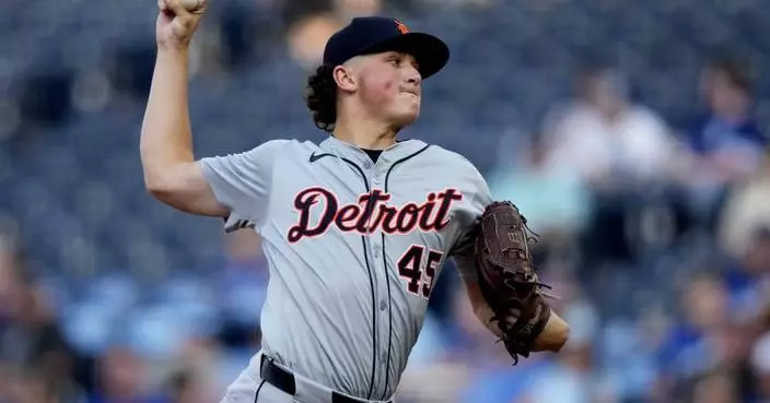Tigers starter Olson leaves game against Royals after being struck by line drive