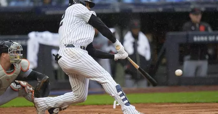Yankees beat Tigers 5-2 behind Soto&#8217;s 3-run double to finish 3-game sweep with rain-shortened win