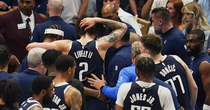 Mavs rookie Dereck Lively II leaves Game 3 of West finals after taking knee to head