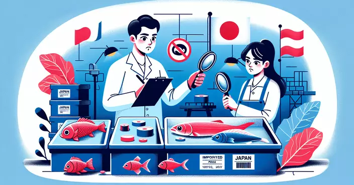 Inspection of aquatic products imported from Japan