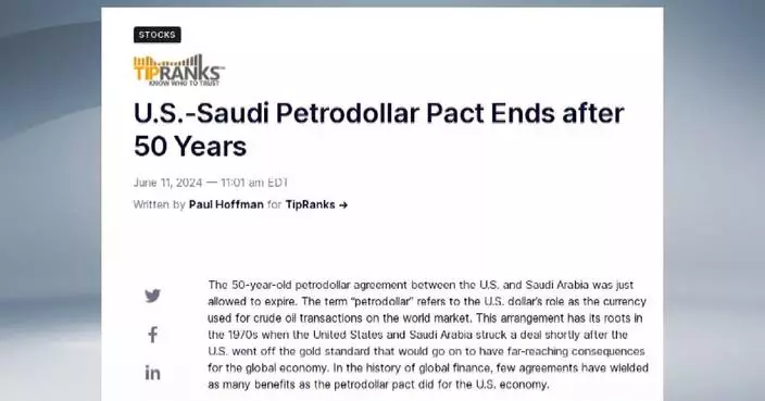 Saudi Arabia decides not to renew 50-year petrodollar deal with US