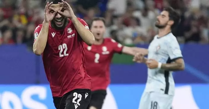 Georgia upsets Portugal 2-0 to reach the last 16 at Euro 2024