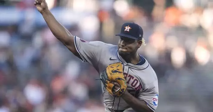 Ronel Blanco strikes out 8 in 6 innings as Astros beat Giants 3-1