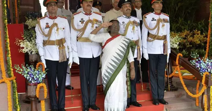 India&#8217;s president inaugurates newly elected parliament and sets out economic reforms as a key agenda