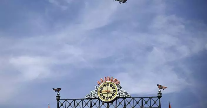 The roar of Fleet Week jets in Baltimore caused a few pauses in play at the Orioles-Phillies game