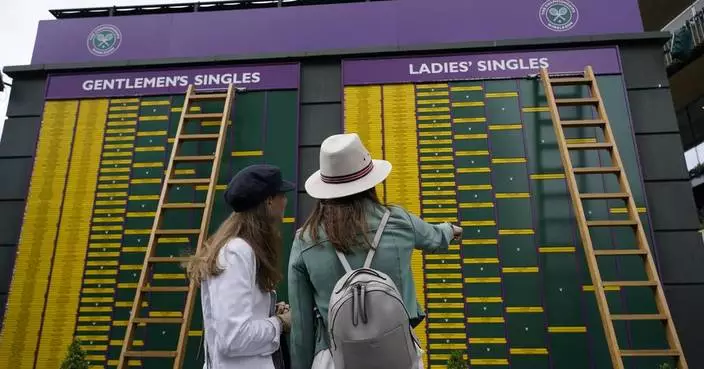 There was confusion at Wimbledon's draw when some names were placed in the wrong spots