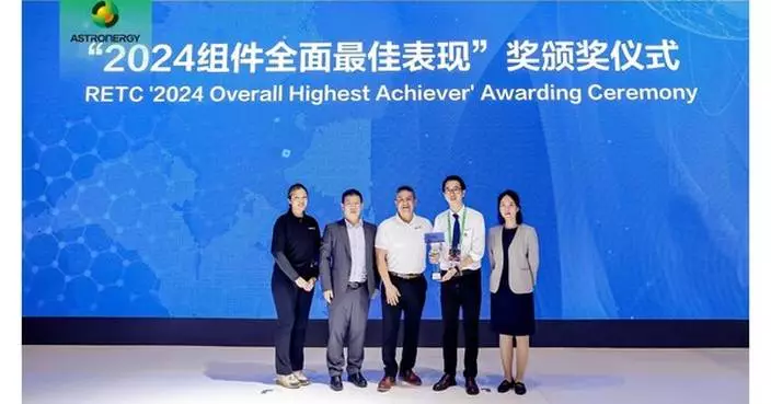 Astronergy again named "2024 Overall Highest Achiever" by RETC
