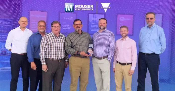 Mouser Electronics Named 2023 Distributor of the Year by Industrial Automation Leader Carlo Gavazzi