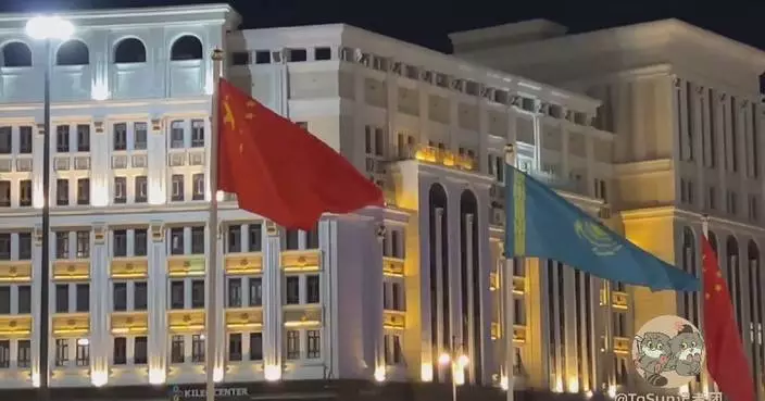 Chinese, Kazakh national flags hanging on Astana streets to welcome Xi&#8217;s visit