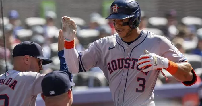 Brown pitches 6 innings, Peña and Alvarez homer as Astros beat Blue Jays 3-1 for 10th win in 11