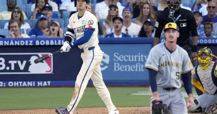 Ohtani breaks out of batting slump, accomplishes rare feat in Dodgers&#8217; 5-3 victory over Brewers