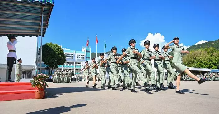 Commissioner of Customs and Excise reviews Hong Kong Customs passing-out parade