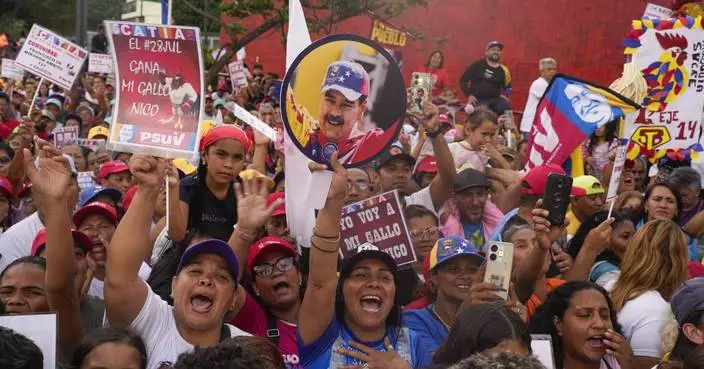 AP PHOTOS: Venezuelans rally ahead of election many see as biggest threat yet for President Maduro
