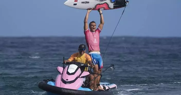 French Polynesian Kauli Vaast and Caroline Marks of U.S. win gold at Paris Olympics surfing