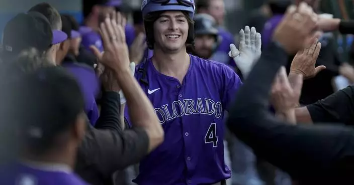 Jake Cave hits tying homer in 9th, the Rockies beat the Angels 5-4 in 10 innings