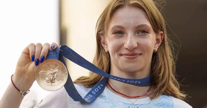 Romanian gymnast Ana Barbosu presented Olympic bronze medal first awarded to American Jordan Chiles