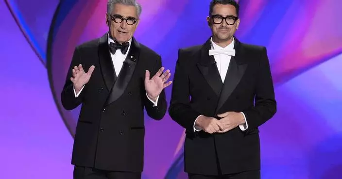 The Latest: Emmy Awards honor the best of TV with father-son duo Eugene and Dan Levy as hosts