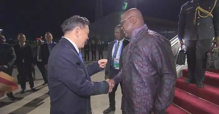 President of DR Congo arrives in Beijing for FOCAC summit