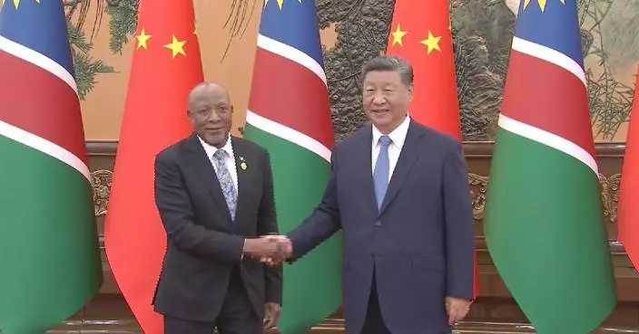 Xi meets Namibian president on ties