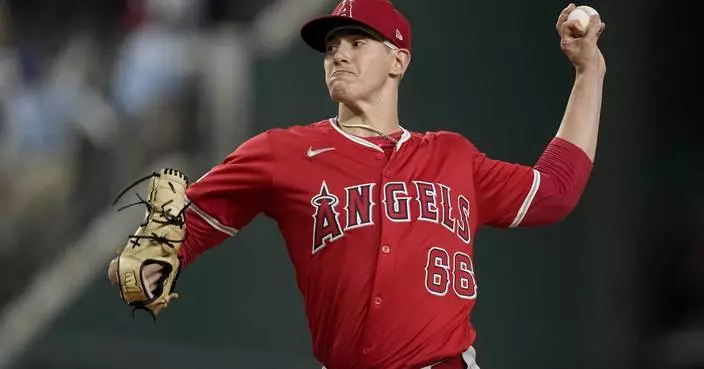 Italian rookie Sam Aldegheri gets 1st major league victory, helping the Angels beat the Rangers 5-1